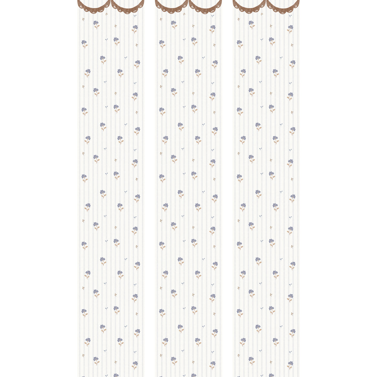 Wallpaper, Delicate Retro Flowers