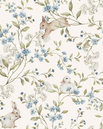 Meadow Friends with ducks and Bunnies, Tapetti