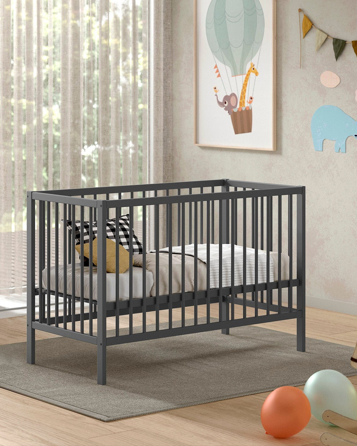 Vipack, Dino, Cot 60x120, Anthracite