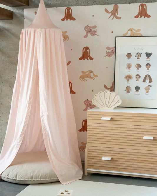 Matuu, Bed Canopy, Blush Stars