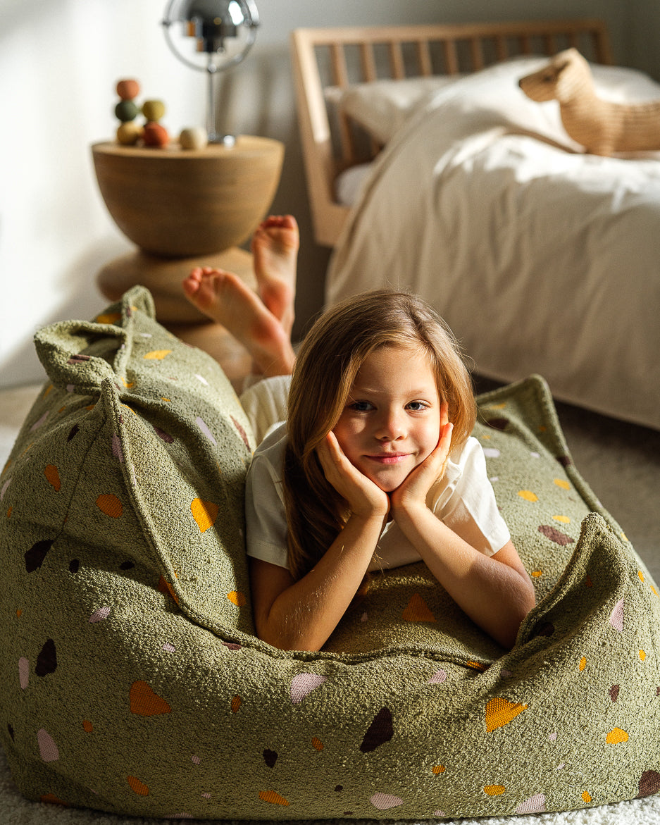 Wigiwama Beanbag Chair, Terrazzo Moss