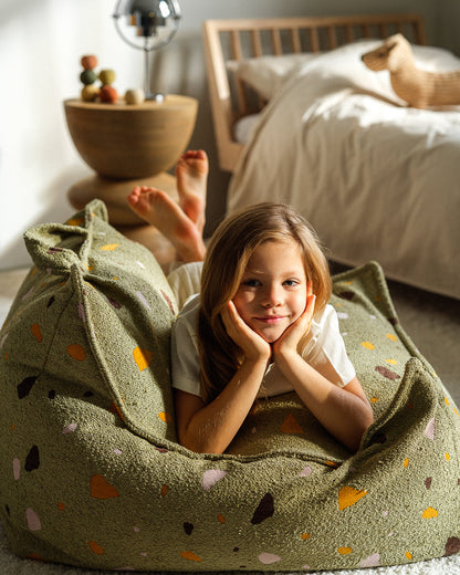 Wigiwama Beanbag Chair, Terrazzo Moss