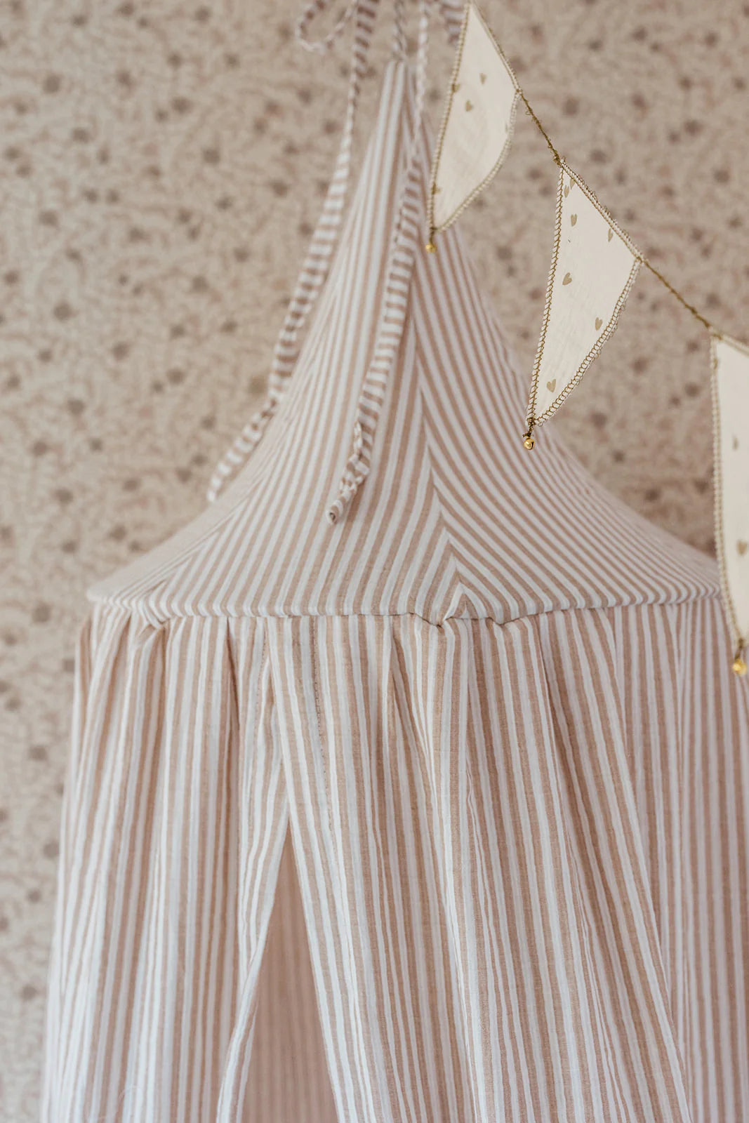 Matuu Sänghimmel, Beige Duo Stripes, Muslin