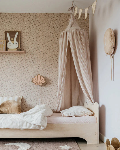 Matuu Sänghimmel, Beige Duo Stripes, Muslin