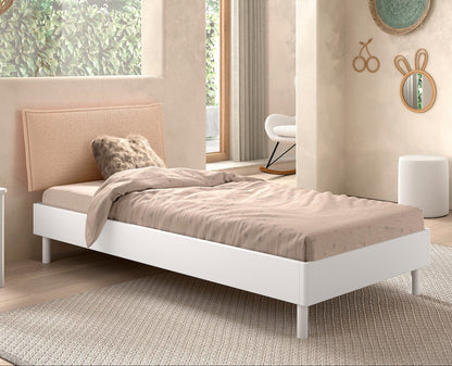 Vipack, Forrest Oak, Bed 90x200cm, White&amp;Boucle