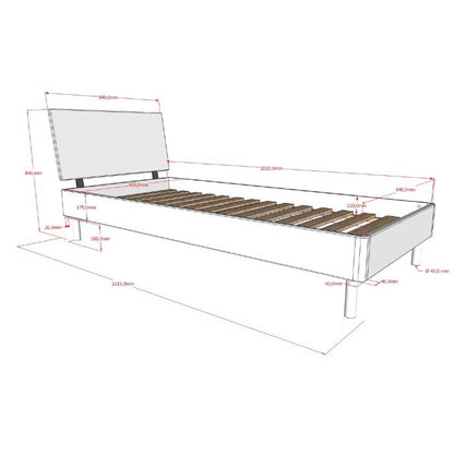 Vipack, Forrest Oak, Bed 90x200cm, Oak