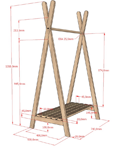 Vipack, Clothes rack, Nature