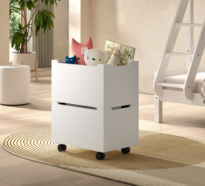 Vipack, Forrest Oak, Semi-loft bed &amp; slide 90x200cm, White