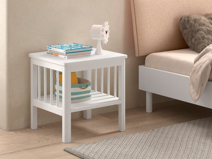 Vipack, Forrest Oak, Bed 90x200cm, White&amp;Boucle