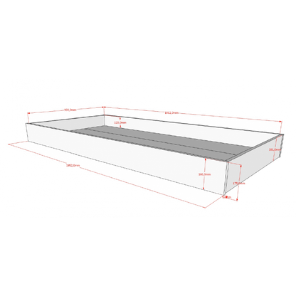 Vipack, Forrest Oak, Bunk bed (Convertible) 90x200 cm, Oak