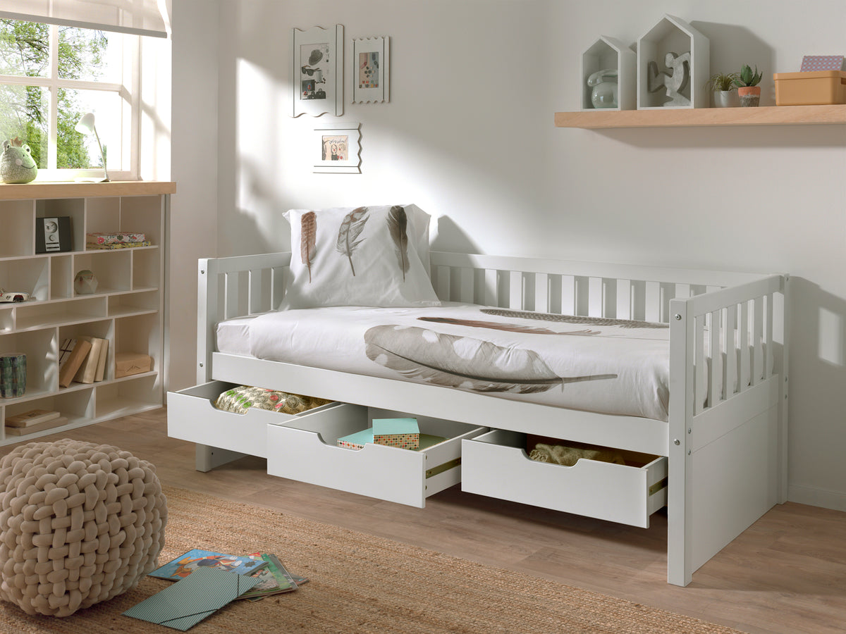 Vipack, Fritz, Bed 90x200cm, White