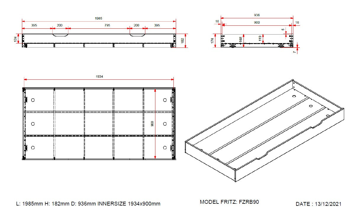 Vipack, Fritz, Bed 90x200cm, White