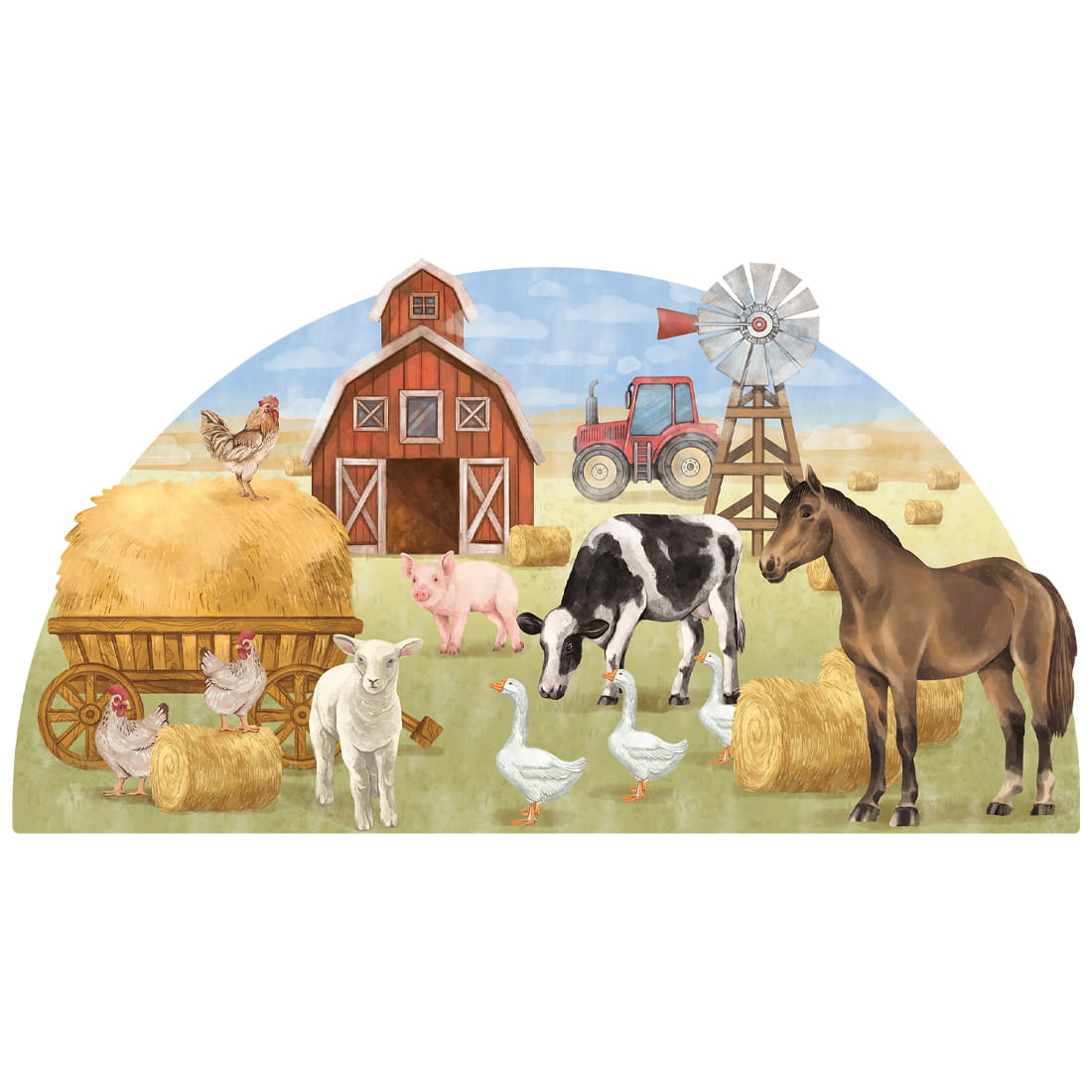Pastel Love, Wall Sticker XL, Farm