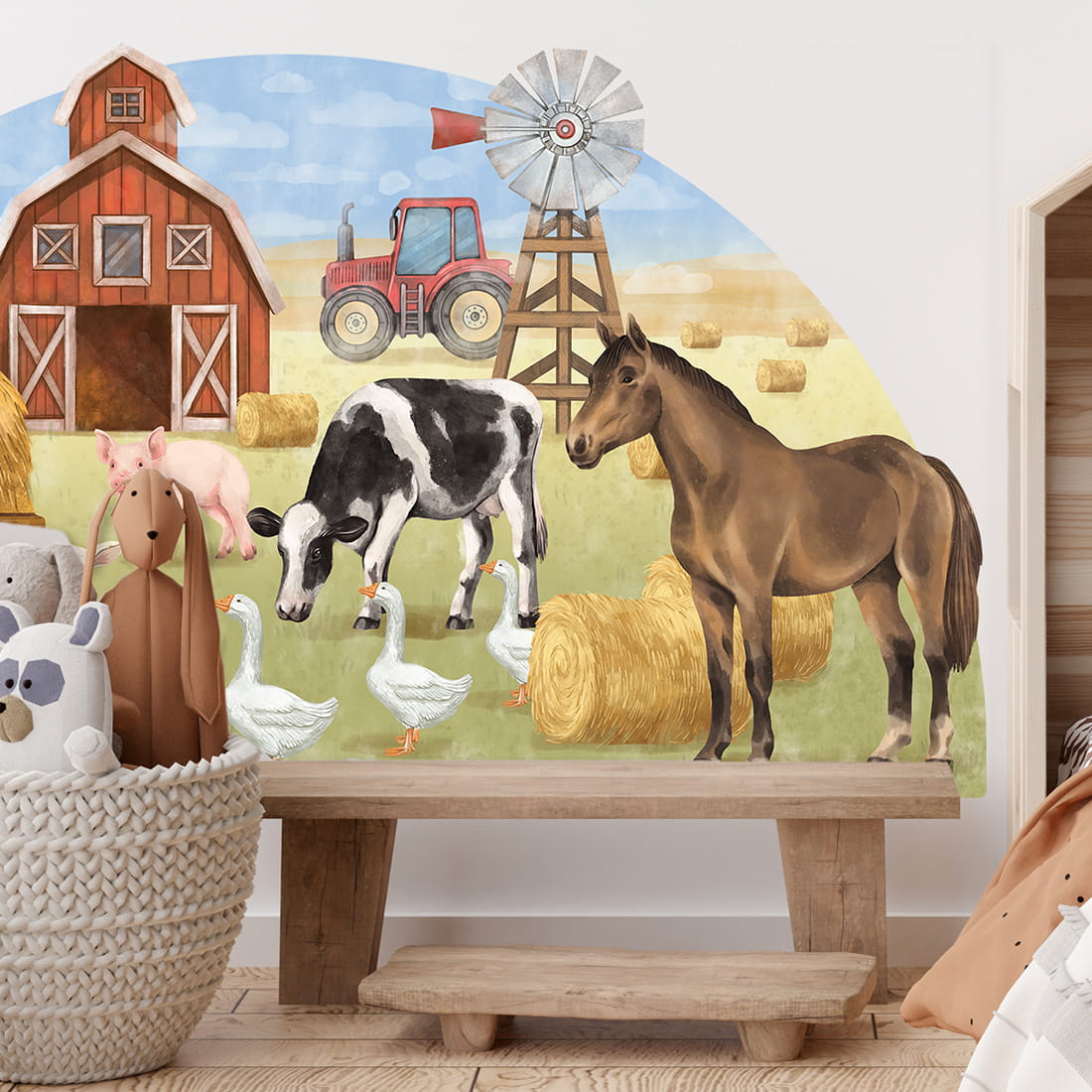 Pastel Love, Wall Sticker XL, Farm