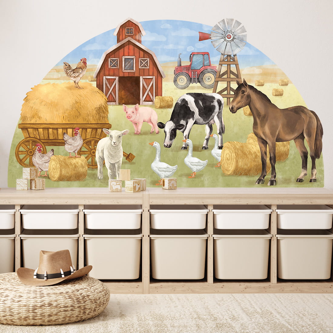 Pastel Love, Wall Sticker XL, Farm