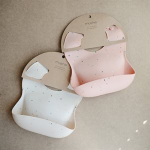 Mushie Bib, Powder Pink Confetti