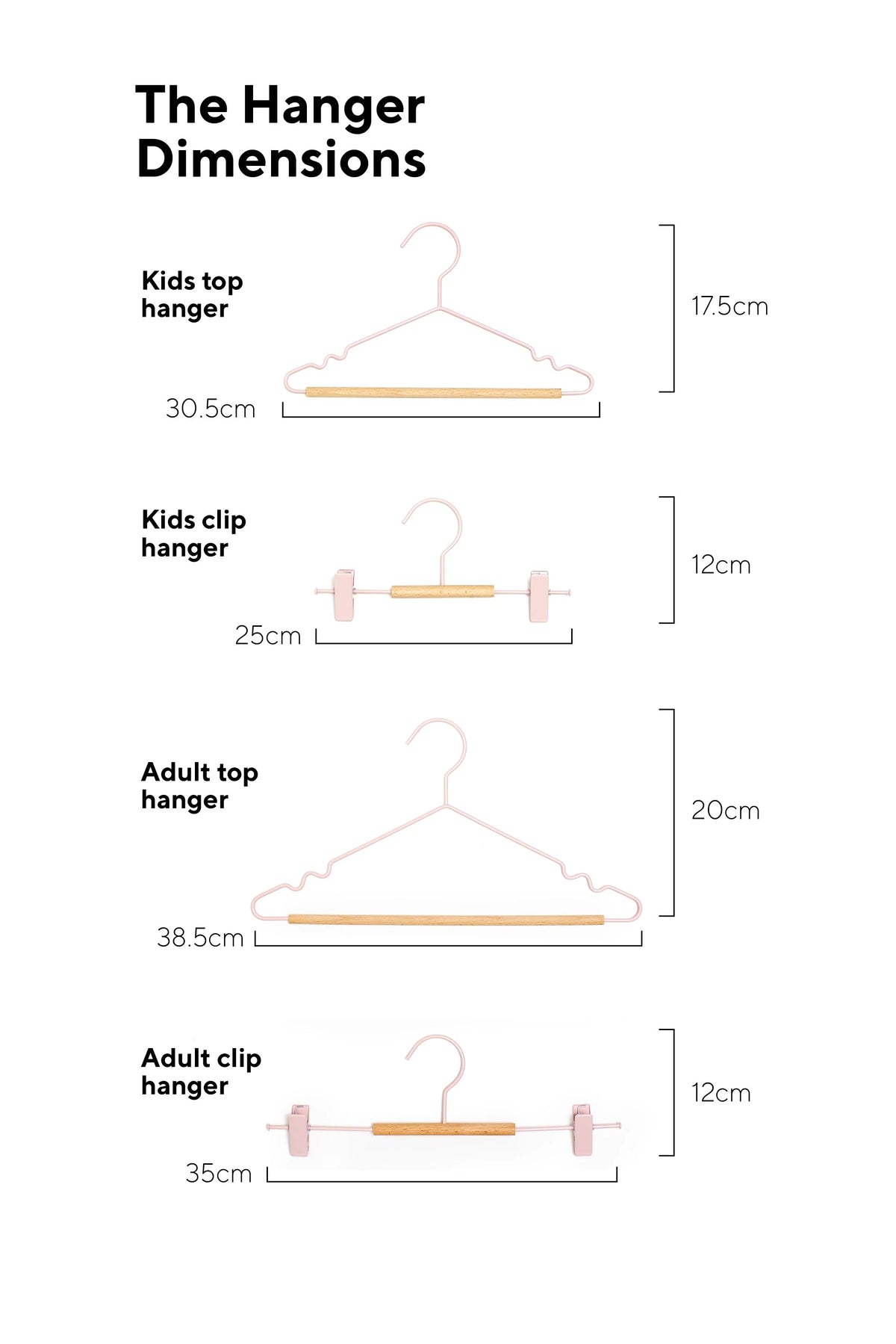 Mustard Made, Hangers with Clips, 5 pcs (assorted colours)