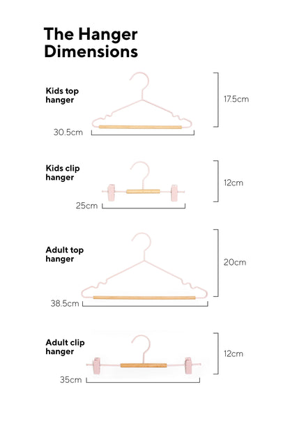 Mustard Made, Hangers with Clips, 5 pcs (assorted colours)