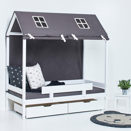 Hoppekids, House Bed Canopy, Granit Grey
