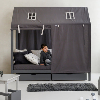 Hoppekids, House Bed Canopy, Granit Grey