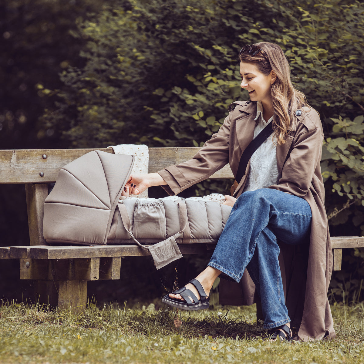 Zebra, Babynest-huva, Jetty Beige
