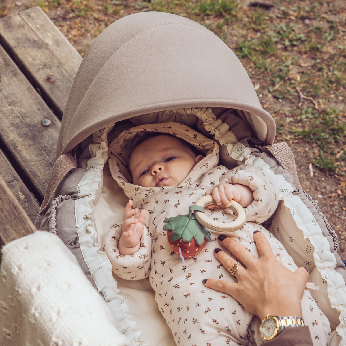 Zebra, Babynest-huva, Jetty Beige