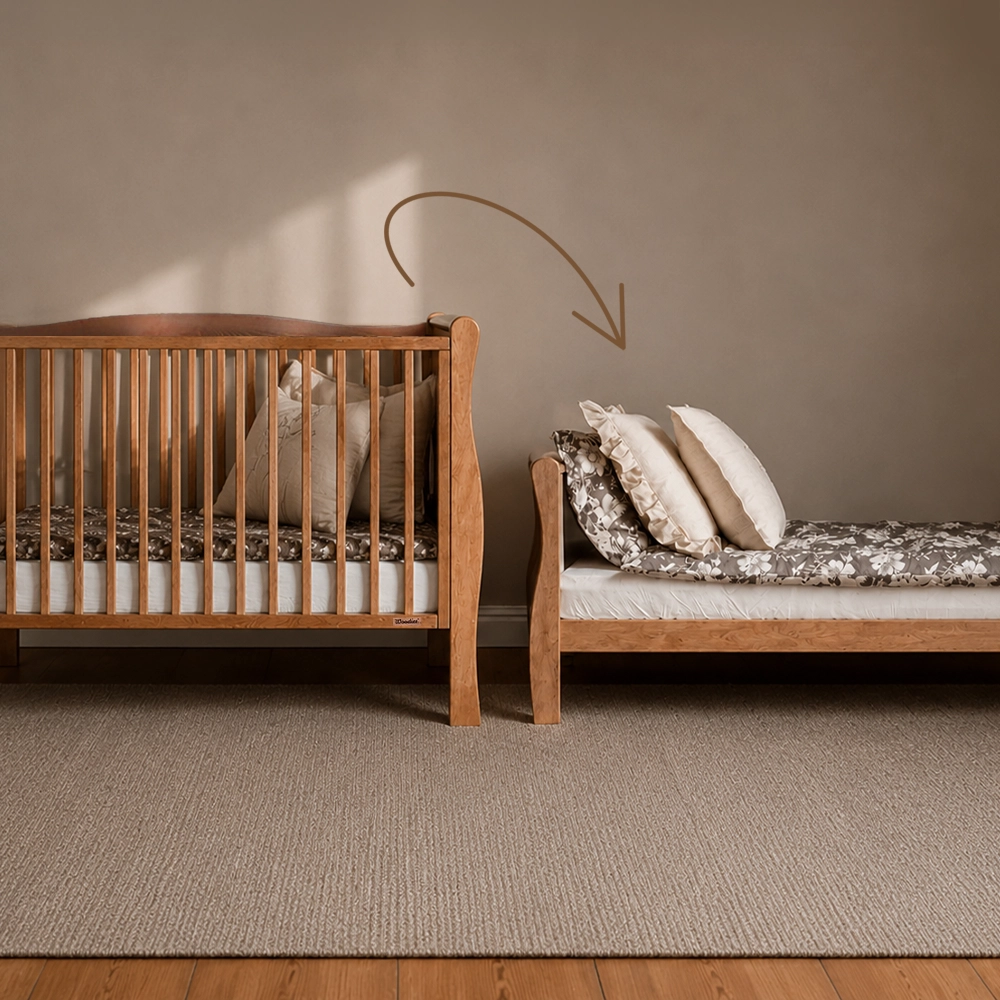 Woodies, Cot Noble 2 in 1 70x140 cm, Walnut