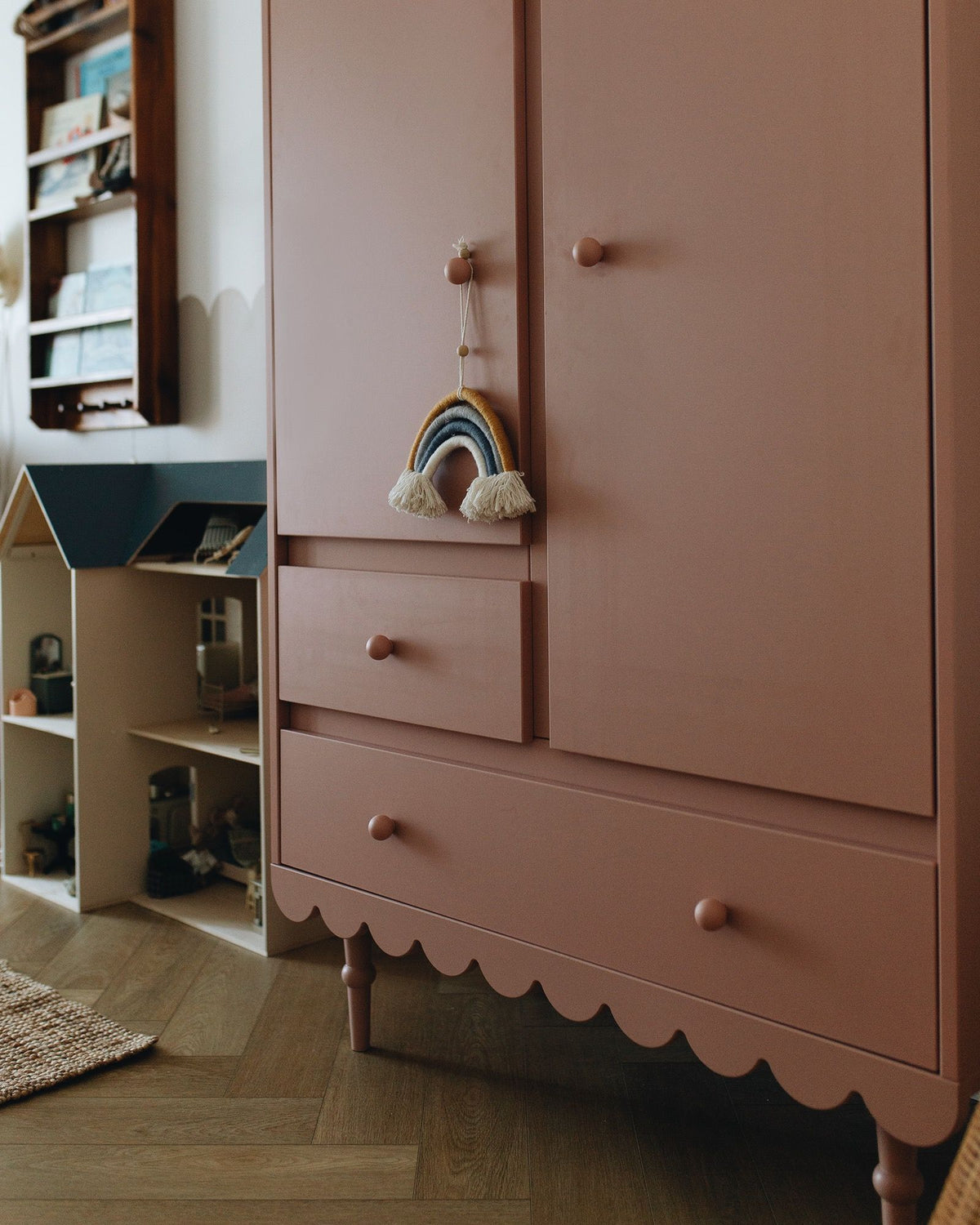 Wood Luck Design, Vaatekaappi, Babushka Natural Pink