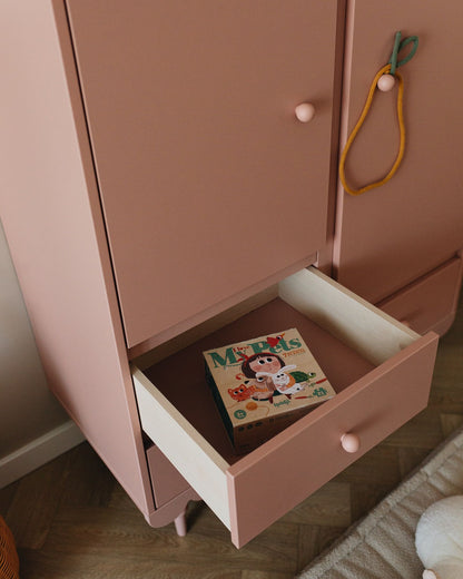 Wood Luck Design, Vaatekaappi, Babushka Natural Pink