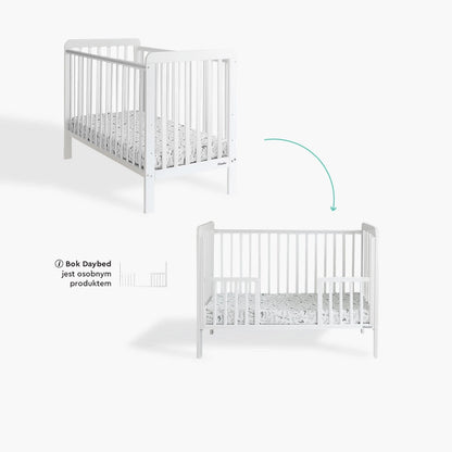 Woodies, Pinnasänky, Classic Cot 60x120cm, White