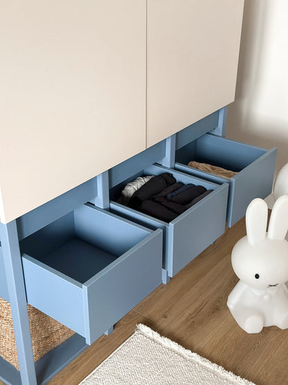 Wood Luck Design, Vaatekaappi, Tweens Muted Blue