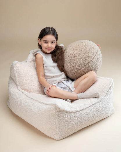 Wigiwama Beanbag, Teddy Cream White