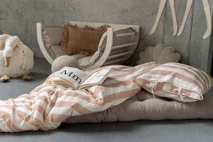 Matuu, Fitted sheet set, Beige Stripes (3 different sizes)