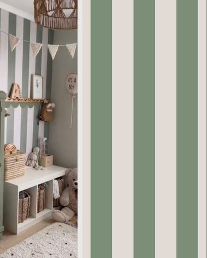 Portofino Stripes Green, Tapeter