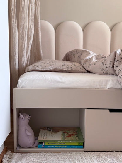 Wood Luck Design, Bed 90x200 cm, Sand Beige