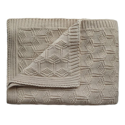 Mushie, Baby Blanket, Honeycomb Beige