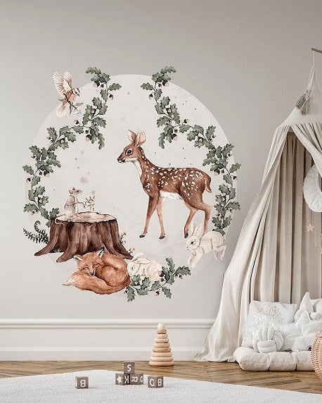 Wall sticker 140cm, Forest Animals Deer