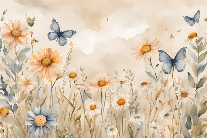 Photo wallpaper, Flower Glade