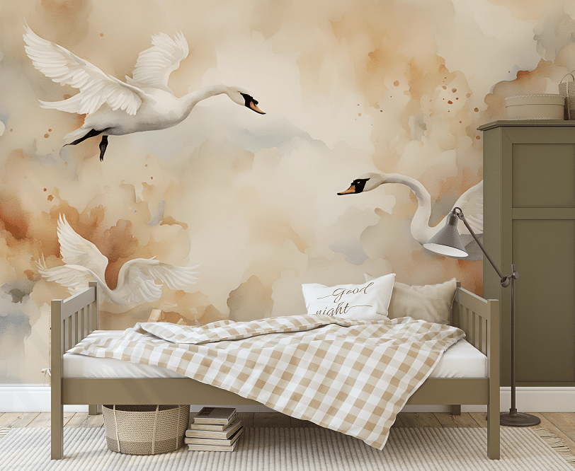 Valokuvatapetti, Swans