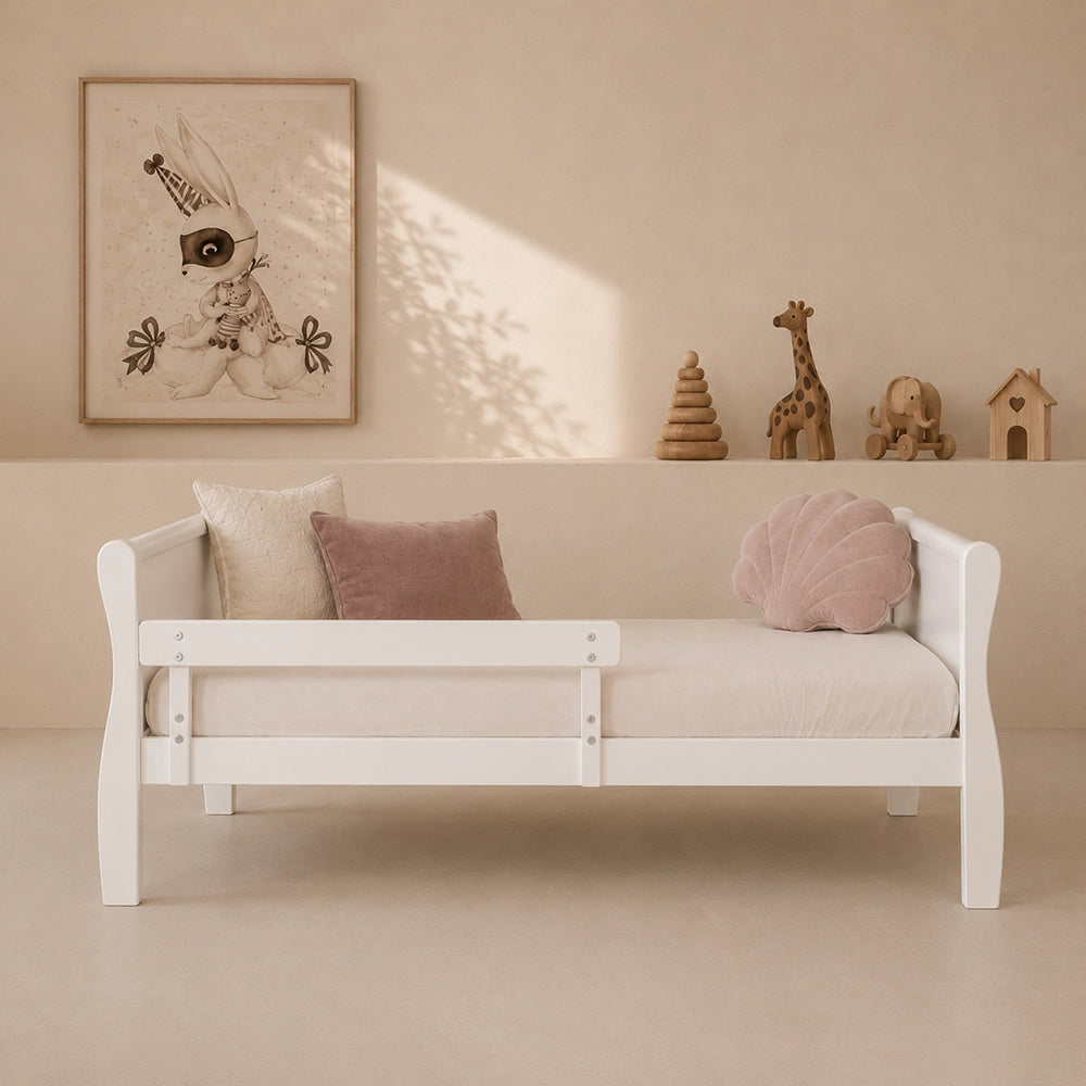 Woodies, Pinnasängyn (70x140cm) Turvalaita, White