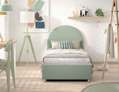 Vipack, Moon Bed&amp;Storage 90x200, Boucle Green