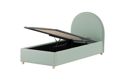 Vipack, Moon Bed&amp;Storage 90x200, Boucle Green