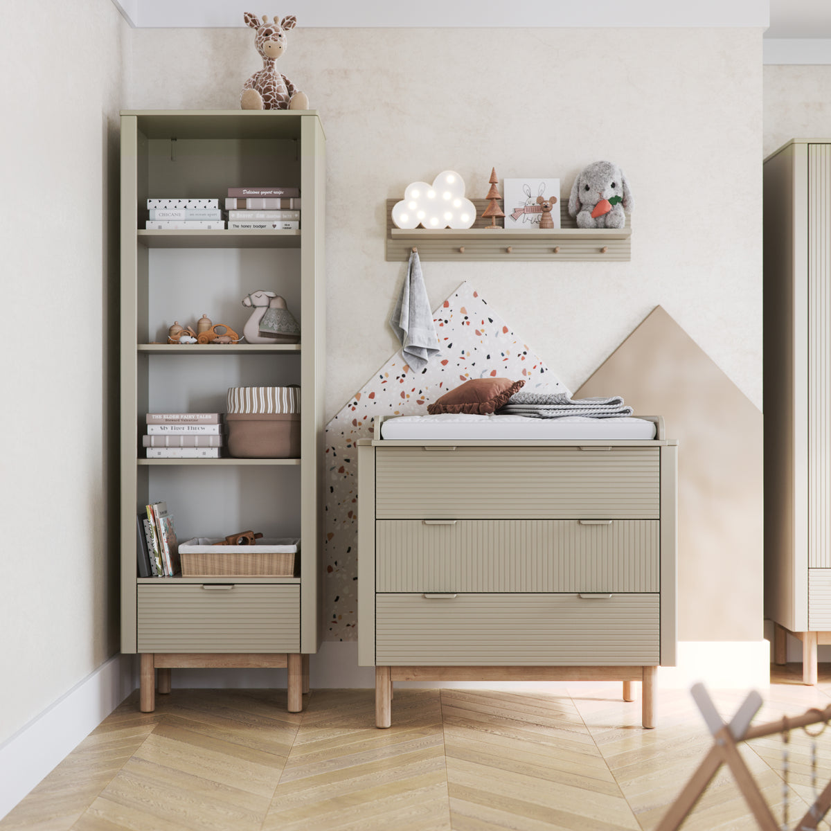 Pinio, Miloo Bookshelf High, Champagne
