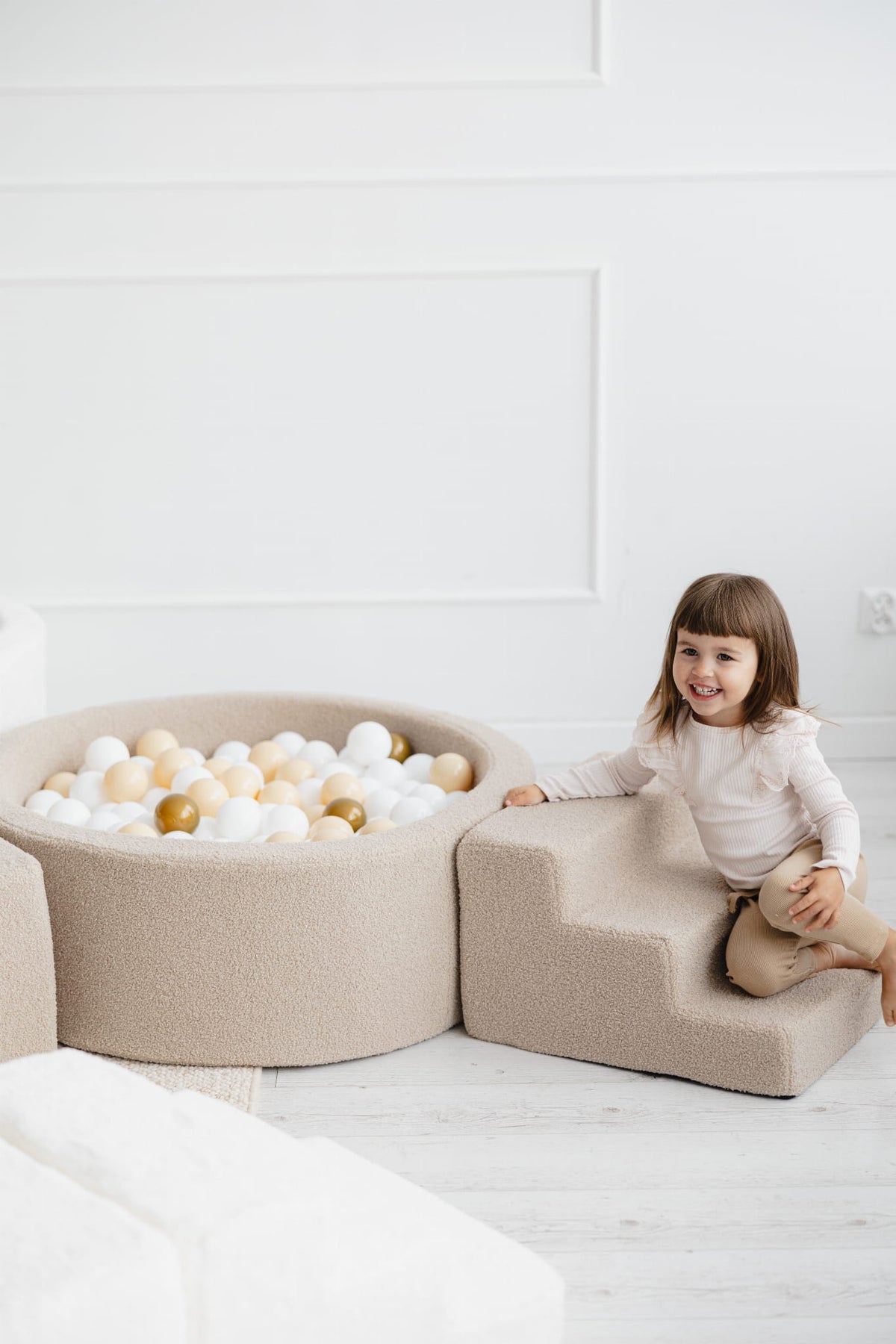 Leikkimoduuli + Pallomeri, Boucle Beige