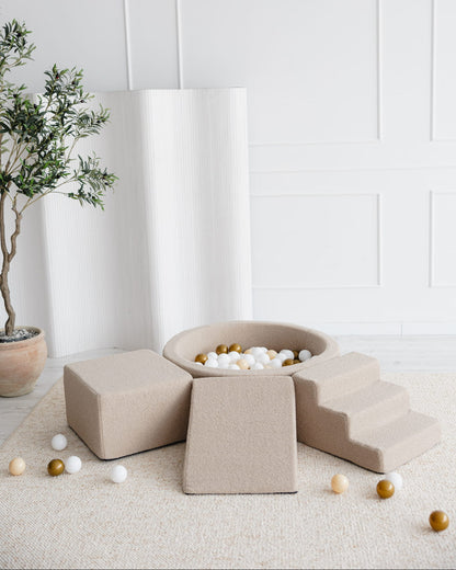 Leikkimoduuli + Pallomeri, Boucle Beige