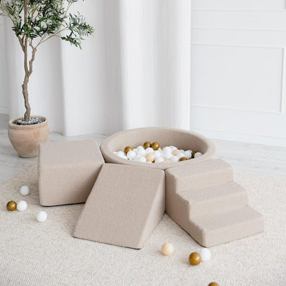 Leikkimoduuli + Pallomeri, Boucle Beige
