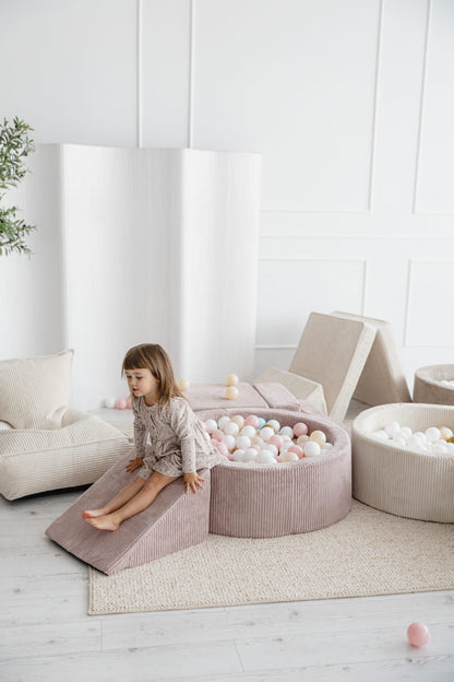 Leikkimoduuli + Pallomeri, Corduroy Dirty Pink