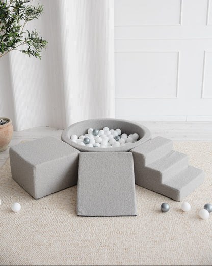 Leikkimoduuli + Pallomeri, Boucle Grey