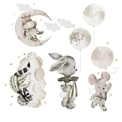 Wall sticker Set 100x100 cm, Moon Dreamers