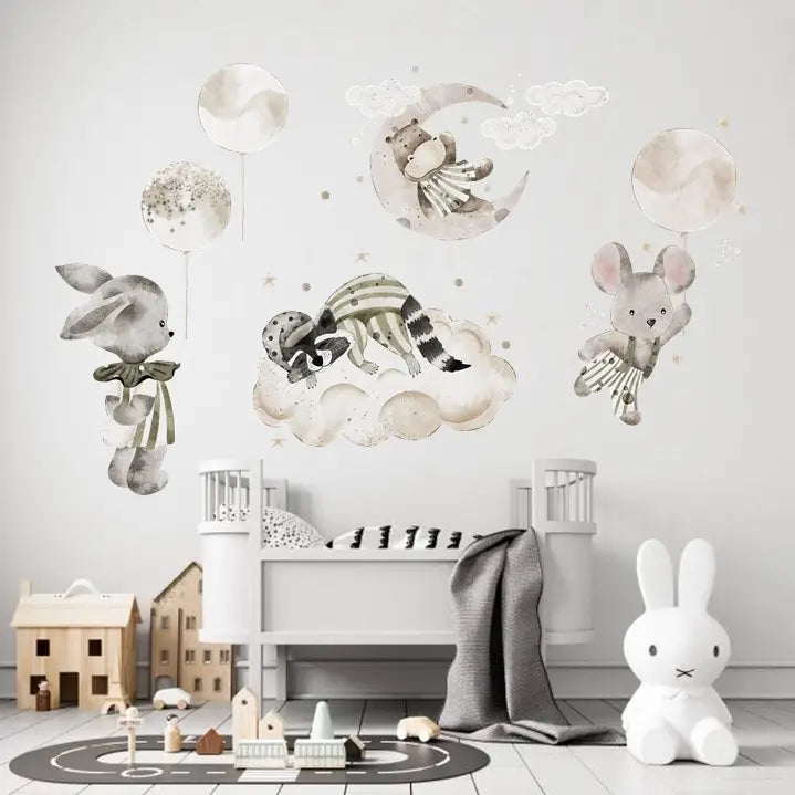 Wall sticker Set 100x100 cm, Moon Dreamers